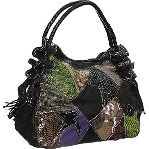 Large ''Tassels Patchwork'' Hobo - Multi Color