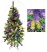 4.5' Unique Mardi Gras Pine Artificial Christmas Tinsel Tree