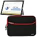 Microsoft Surface Pro 3/Pro 4 Sleeve, Evecase Ultra-Portable Slim Neoprene Carrying Sleeve Case Bag with Accessory Pocket - Black/Red