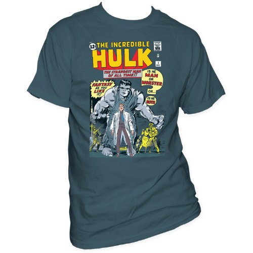  The Incredible Hulk Strangest Man Of All Time Mens T-Shirt In Indigo Blue