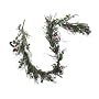 6' Battery Operated Pre-Lit LED Red Mini Apple Christmas Garland - Clear Lights