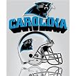 Carolina Panthers Light Weight Fleece NFL Blanket (Grid Iron) (50x60")"