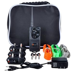 Aetertek At-216s 100%waterproof 550m Remote Control 3 Dog Training Anti Bark Shock Collar for Sport / Hunting Dog ,Stubborn Pet Dog