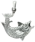 Sterling Silver 1 (26 mm) Fish Pendant