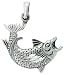 Sterling Silver 1 (26 mm) Fish Pendant
