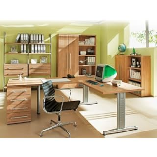 10-teiliges Arbeitszimmer-Komplett-Set (Noce-Noce)