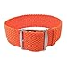 Wrist And Style Perlon Watch Strap (20mm, Orange)