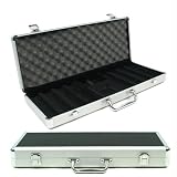 400 PC Poker Chip case - Felt Wood interior - Solid