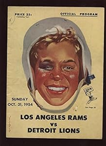 1954 NFL Program Detroit Lions @ Los Angeles Rams