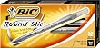 BIC Round Stic Ball Pen, Fine Point (0.8 mm), Black, 12 Pens (3 Packages of 12 Pens)