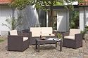 Jardin 189225 Victoria Lounge Gruppe Vollkunststoff, mocca