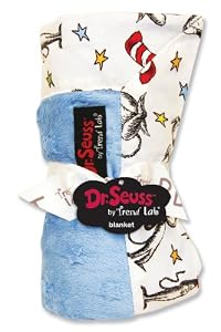 Trend Lab Dr Seuss Cat In The Hat Receiving Blanket, Blue