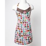 Kitsch'n Glam Retro style Cahoots Colorful Owl Apron
