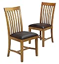 2 Malabar Leather Seat Dining Chairs