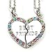 SoulBreezeCollection Best Friends Forever BFF Heart Necklace Pendant Teen Women Engraved