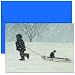Kitten In Sled Christmas Cards -