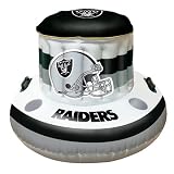 Oakland Raiders NFL Beach/Pool Inflaitable Floating Cooler (49x20")