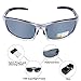 Polarized Sport Mens Sunglasses for Baseball Fishing Golf Running Cycling, Poshei P07 Fashion Women Sunglasses and Men Sunglasses with Tr90 Unbreakable Superlight Frame (Grey&Black)