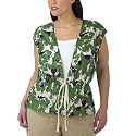 Women's Plus Size Mossimo&reg; Black: Sleeveless Vest - Blue/ Green