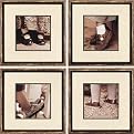 Set of 4 Girls Little Feet Wall Art - 18 x 18"