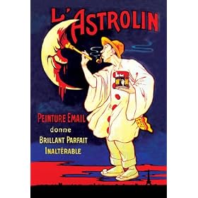 L' Astrolin - Painting the Moon 28x42 Giclee on Canvas