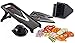 Slice&Cook Mandoline Slicer + FREE Recipes - Professional Mandoline V-Slicer - Vegetable Slicer - (Black) 5 Different Inserts For Fruit & Vegetables