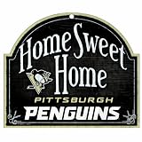 NHL Pittsburgh Penguins 10-by-11 inch Wood Sign Home Sweet Home
