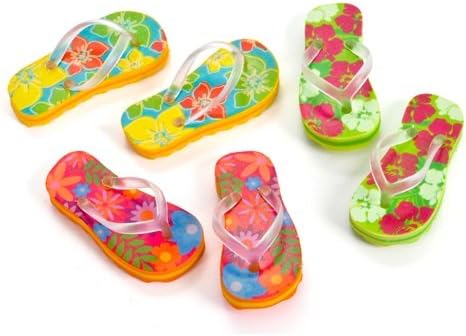 One Dozen (12) Flip Flop Erasers