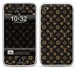 BROWN MONOGRAM Design Apple iPhone 3G/3GS 8GB 16GB 32GB Vinyl Skin Decal Cover Sticker Protector (Matte Finish)+ Free Screen Protector