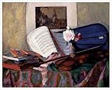 IMAGE OF Still Life with Violin Art Print Poster by Henri Ottmann