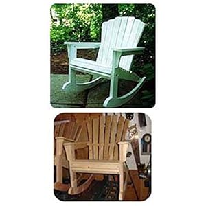 Woodworking Project Paper Plan to Build Rocking Adirondack Chair