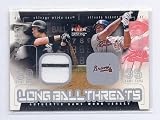 2003 Fleer Genuine Longball Threats Magglio Ordonez Chicago White Sox Game Used Jersey Andruw Jones Atlanta Braves
