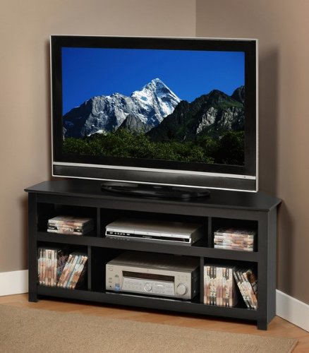 Prepac Furniture BCV-4722 Vasari Corner Console TV Stand, Black