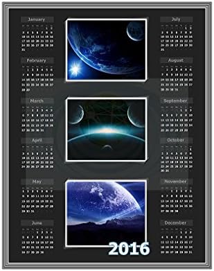 2016 Calendar 1 Page Solar Nights