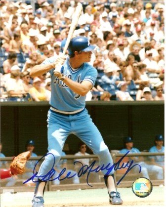 Dale Murphy Autographed/Hand Signed Atlanta Braves 8x10 Photo Blue Uniform