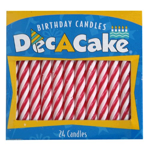 Dec-A-Cake Candy Store Candle Red, 24 Candle Package (Pack of 24) by Dec-A-Cake