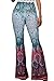 HOTAPEI Women's Sexy Tie Dye Printed Flare Bell Bottom Palazzo Pants