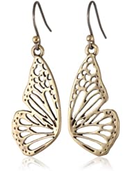 Lucky Brand "Jan14 Washed Denim Ears" Wing Drop Earrings