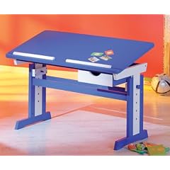Link 40100600 ABC Schreibtisch "Paco" blau/wei�