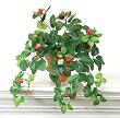 Pack of 6 Farm Fresh Decorative Artificial Silk Strawberry Hanging Bushes