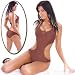 Monokini Badeanzug Bikini Braun mit Zierschmuck