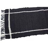 13 x 36 - Black Chindi Rag Rug Table Runner by 