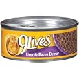 9 Lives Cat Food, Liver & Bacon Dinner, 5.5 oz (Pack of 24)