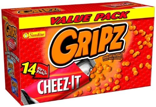 Sunshine Bakeries, Gripz, Cheez-It Value Pack, 12.6oz Box (Pack of 6)