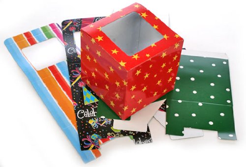 Designer Cupcake Boxes with Windows - Package of 12