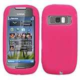 solid Hot Pink Silicone Skin Gel Cover Case For Nokia Astound C7