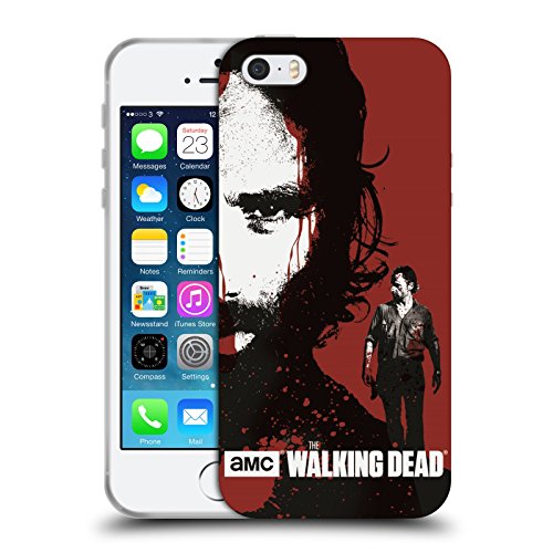 Official AMC The Walking Dead Bloody Face Rick Gore Soft Gel Case for Apple iPhone 5 / 5s / SE