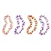 Hawaiian Ruffled Simulated Colorful Luau Silk Flower Leis Necklaces for Tropical Island Beach Theme Party Event, Birthday Supplies, Costume (12 Pack)