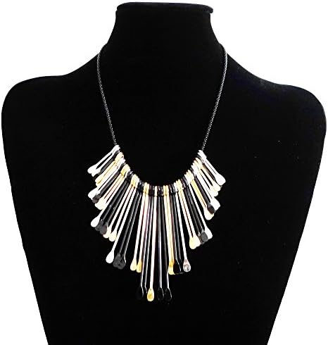 SPICY'S Fashion 16" Long Necklace Statement Retro Boho Style (Mixed Bib Stament)