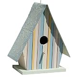 COTTAGE VOGELHAUS STRIPES NISTKASTEN HOLZ METALL